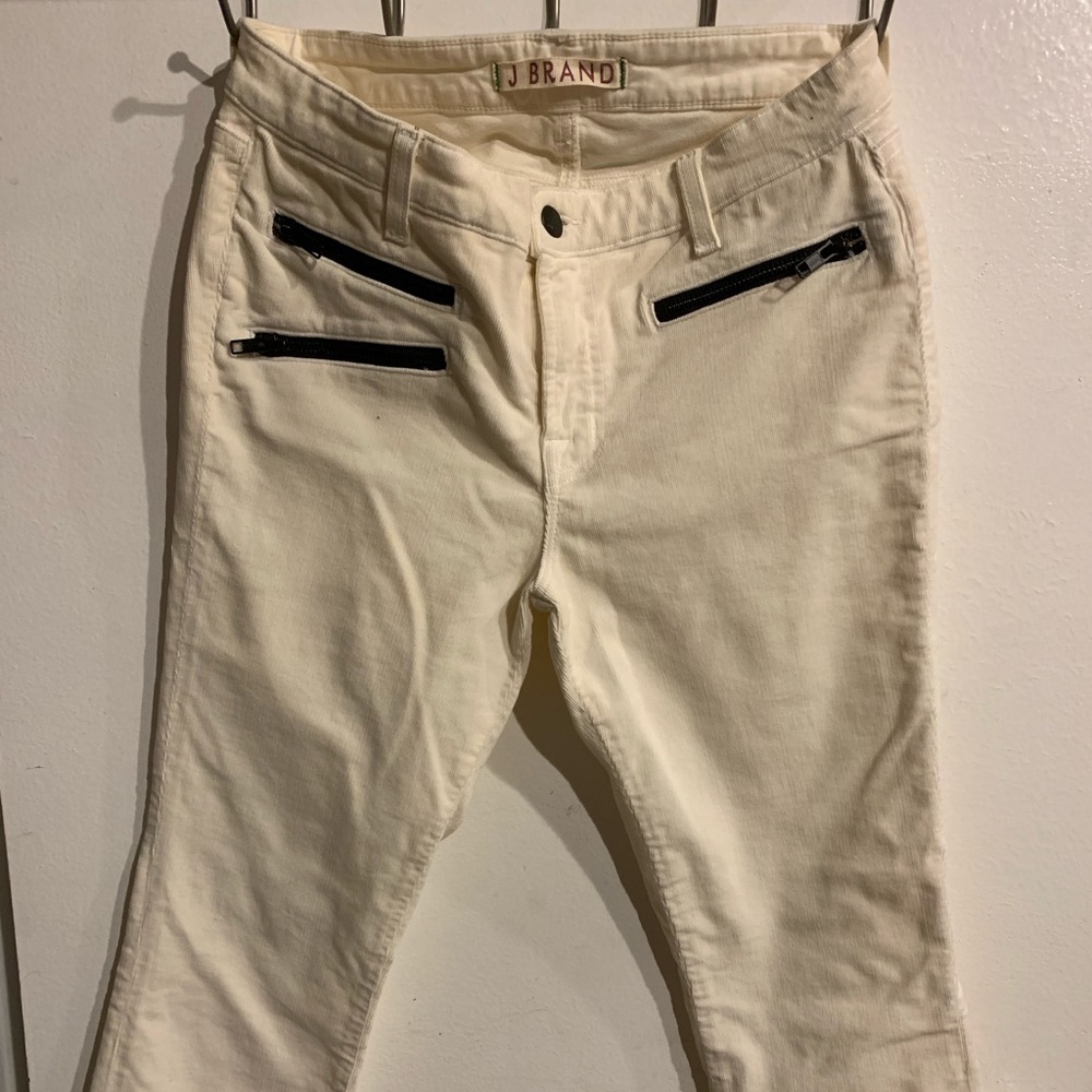 J Brand White/Cream Corduroy Jeans